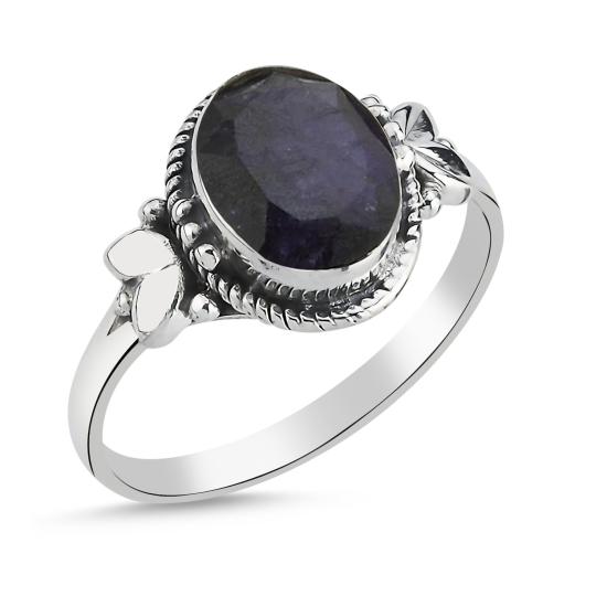 Wholesale Root Sapphire Oval & Ethnic Oxidised Ring