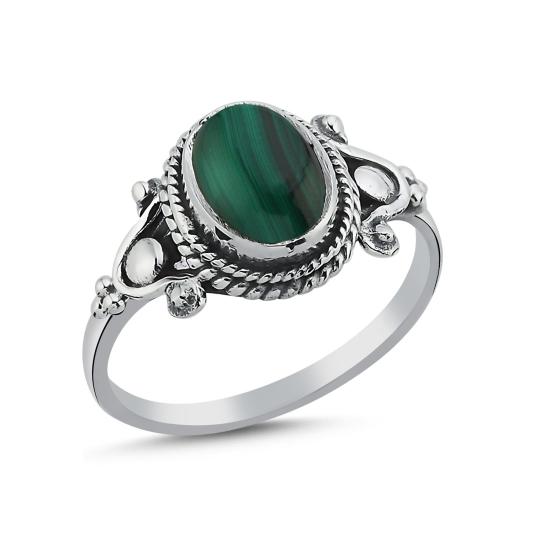 Wholesale Malachite Oval & Ethnic Oxidised Ring