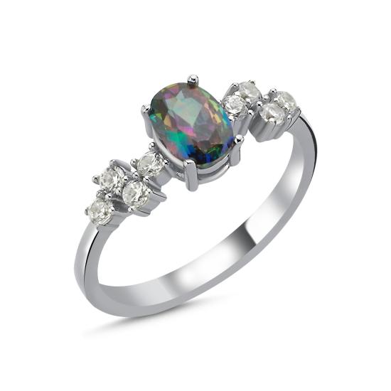 Wholesale Mystic Topaz Oval CZ Ring