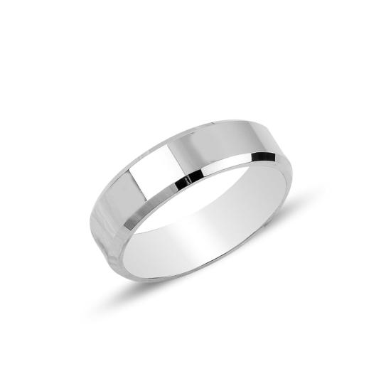 Wholesale 5mm Beveled Edge Flat Plain Band Ring