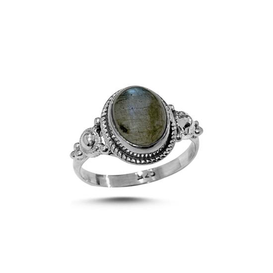 Wholesale Labradorite Oval & Ethnic Oxidised Ring