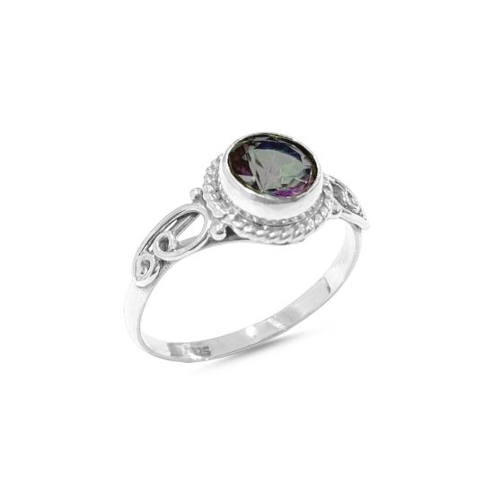 Wholesale Mystic Topaz & CZ Ethnic Oxidised Ring