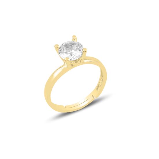 Solitaire CZ Adjustable Size Ring