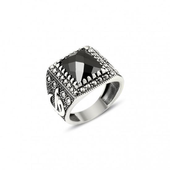 Wholesale Marcasite & Onyx Ring