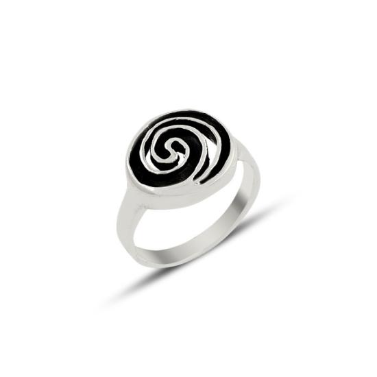 Wholesale Oxidised Spiral Ring