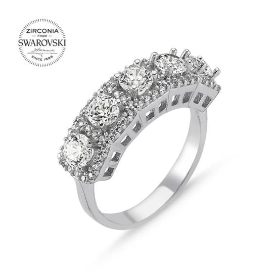 Wholesale Swarovski Zirconia Five Stone Ring