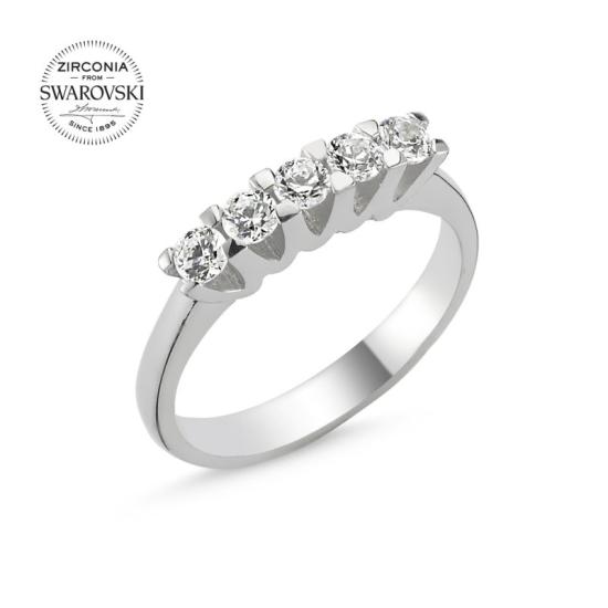 Wholesale Swarovski Zirconia Five Stone Ring