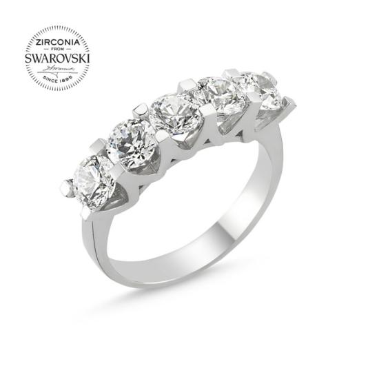 Wholesale Swarovski Zirconia Five Stone Ring