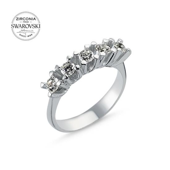 Wholesale Swarovski Zirconia Five Stone Ring