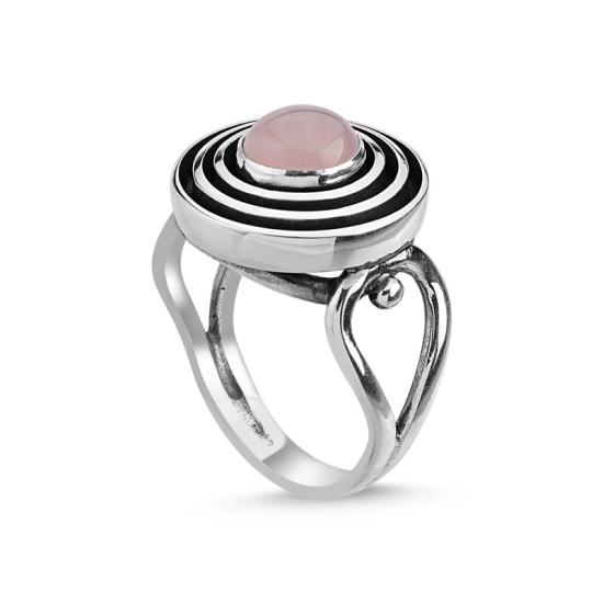 Wholesale Rose Quartz Handmade Ring