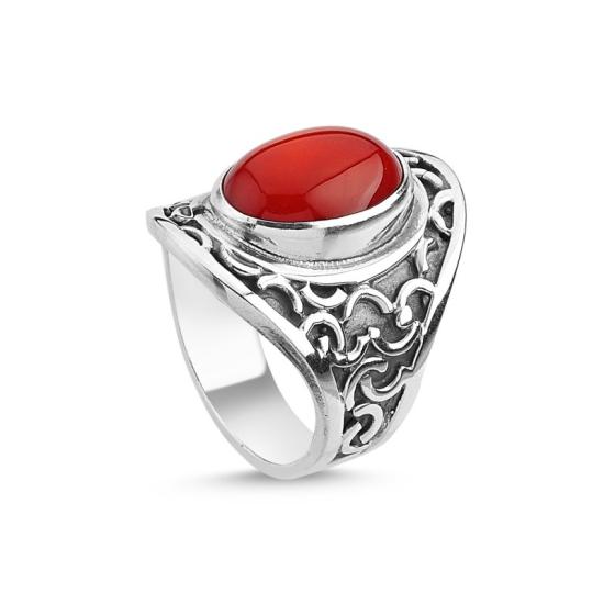 Wholesale Coral Stone Handmade Ring