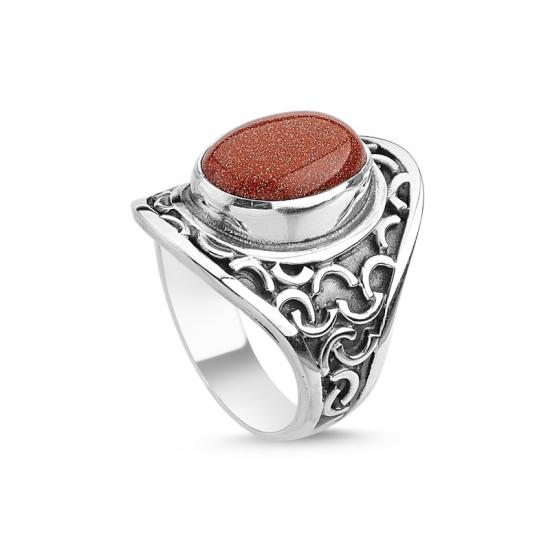 Wholesale Goldstone Stone Handmade Ring