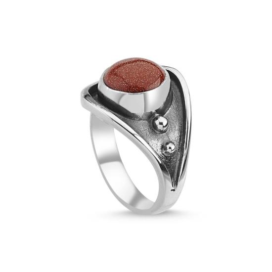 Wholesale Goldstone Stone Handmade Ring