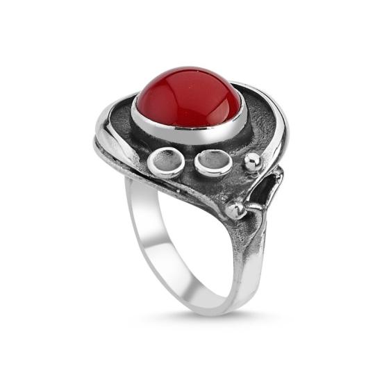 Wholesale Coral Stone Handmade Ring