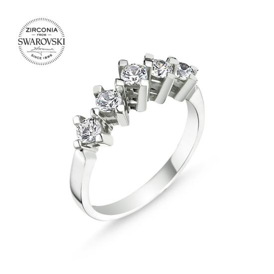 Wholesale Swarovski Zirconia Five Stone Ring