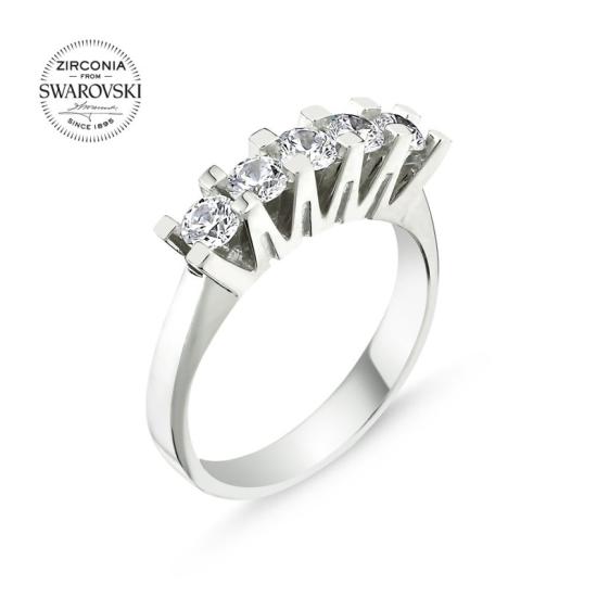 Wholesale Swarovski Zirconia Five Stone Ring