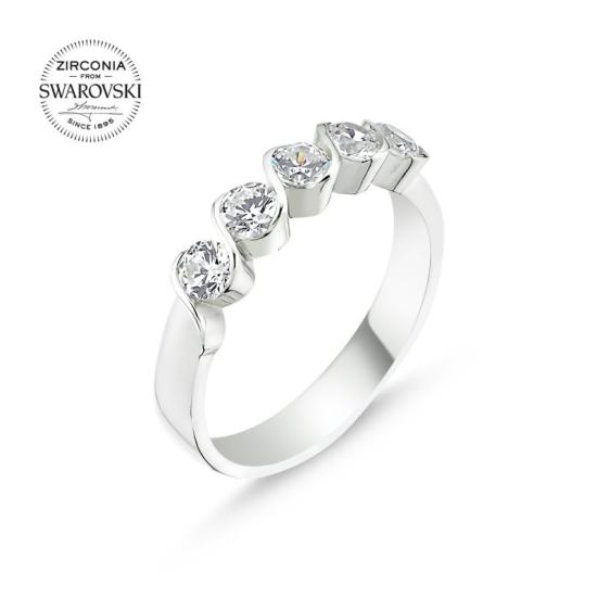 Wholesale Swarovski Zirconia Five Stone Ring