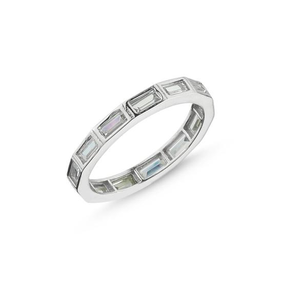 Wholesale 3mm Baguette CZ Eternity Ring