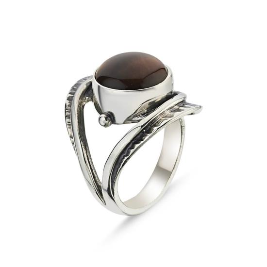 Wholesale Tiger’s Eye Handmade Adjustable Size Ring