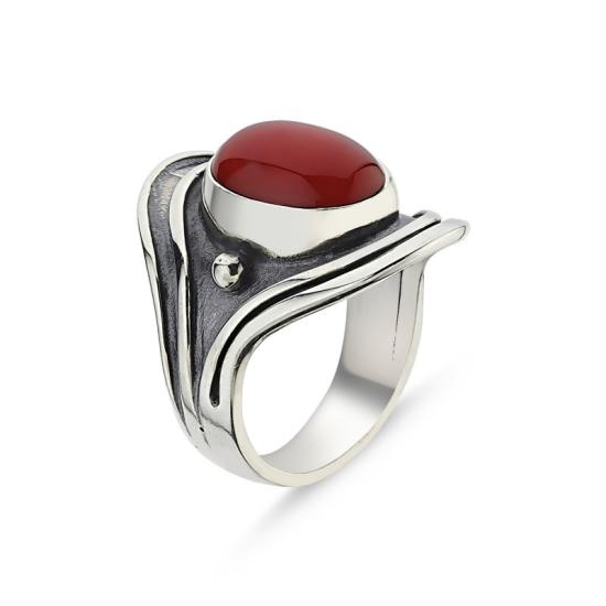 Wholesale Red Agate Handmade Ring