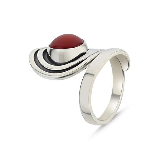 Wholesale Red Agate Handmade Adjustable Size Ring