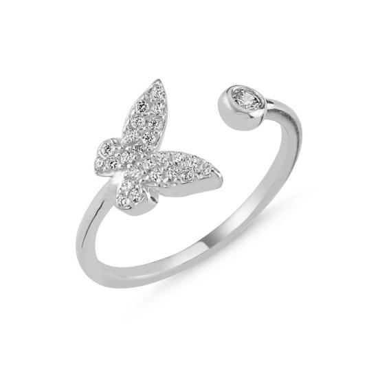 Wholesale Butterfly CZ Adjustable Size Ring