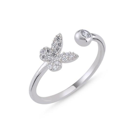 Wholesale Butterfly CZ Adjustable Size Ring