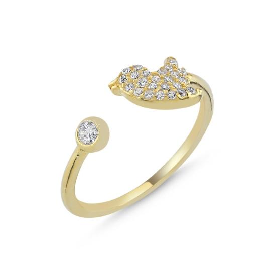 Wholesale Birdie White CZ Adjustable Size Ring