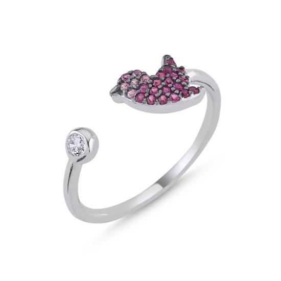 Wholesale Shades of Pink CZ Birdie Adjustable Size Ring