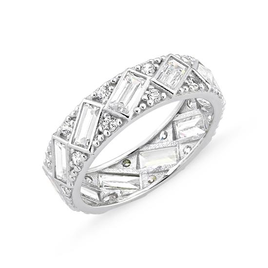 Wholesale Baguette CZ Eternity Ring