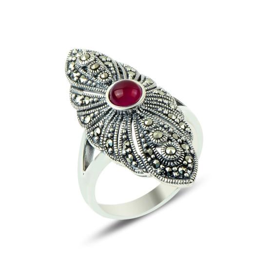 Wholesale Marcasite & Agate Ring