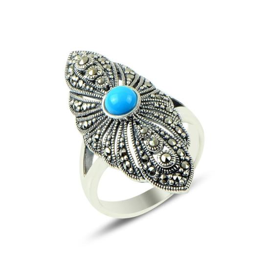 Wholesale Marcasite & Turquoise Ring