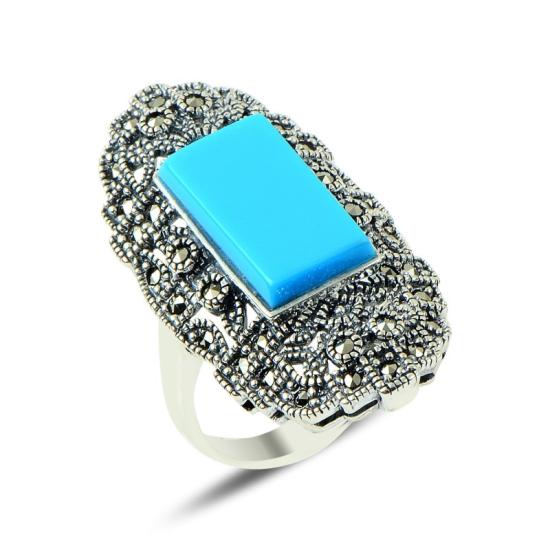 Wholesale Marcasite & Turquoise Ring