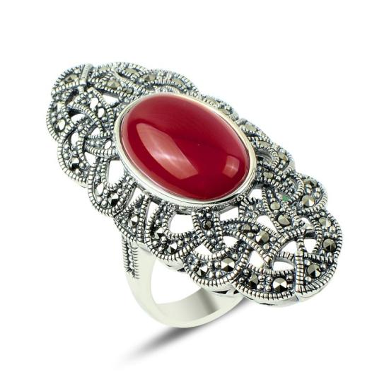 Wholesale Marcasite & Agate Ring