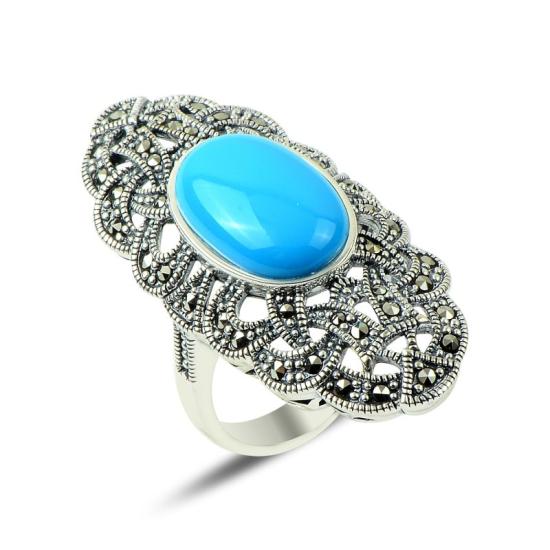 Wholesale Marcasite & Turquoise Ring