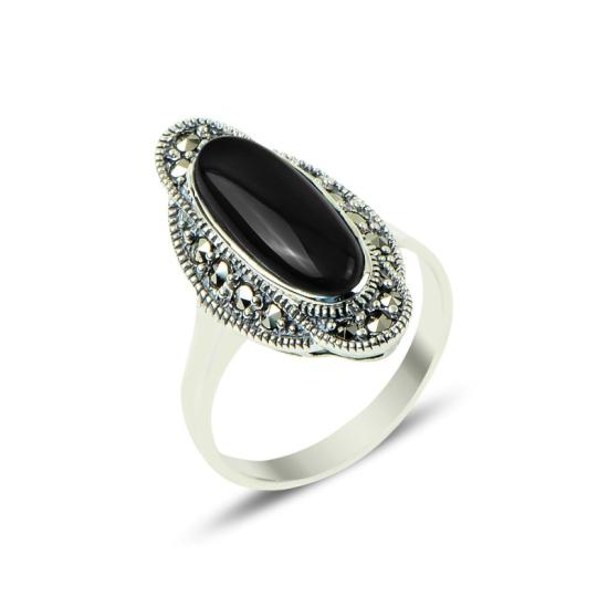 Wholesale Marcasite & Onyx Ring