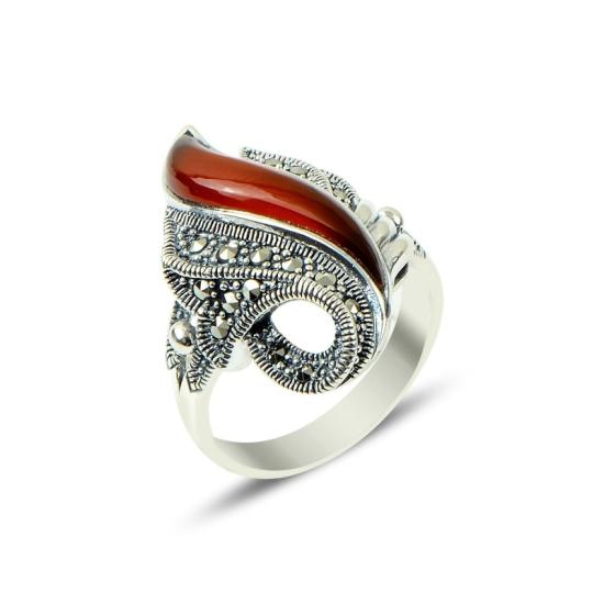 Wholesale Marcasite & Agate Ring