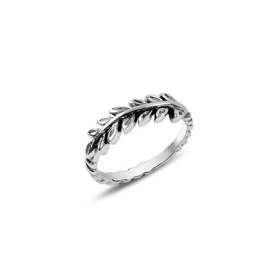 Wholesale Oxidised Olive Branch Ring