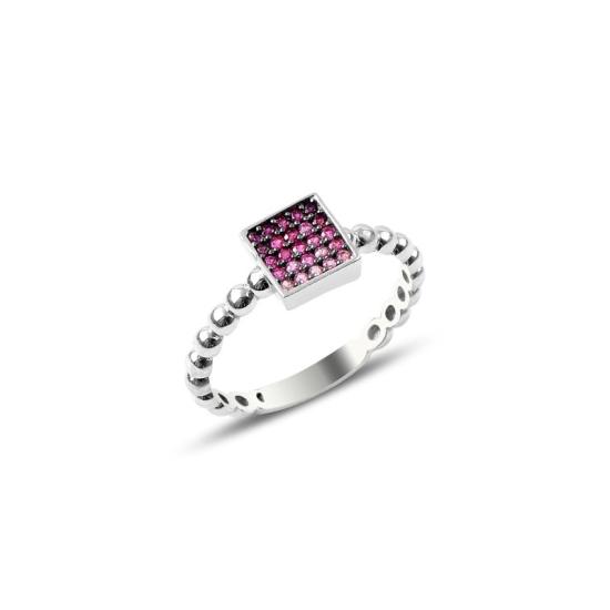 Wholesale Square Nano Shades of Pink Ring