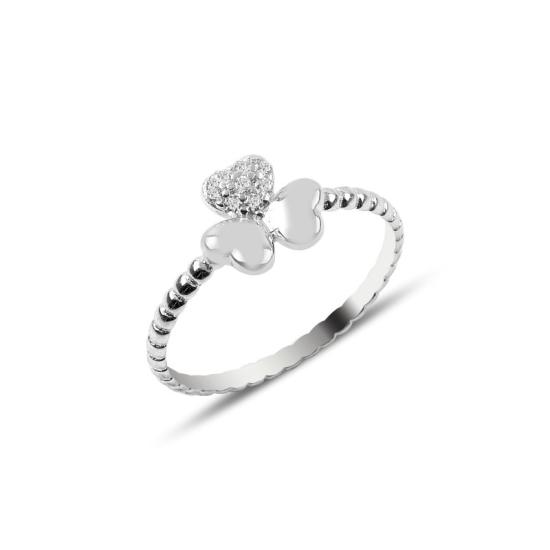 Wholesale Hearts in Clover CZ Ring