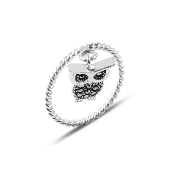 Wholesale Marcasite Dangle Owl Ring