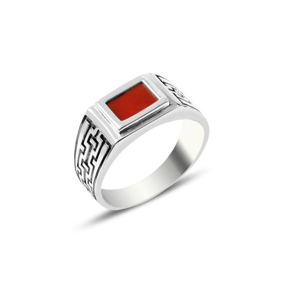 Wholesale Red Agate Men’s Ring