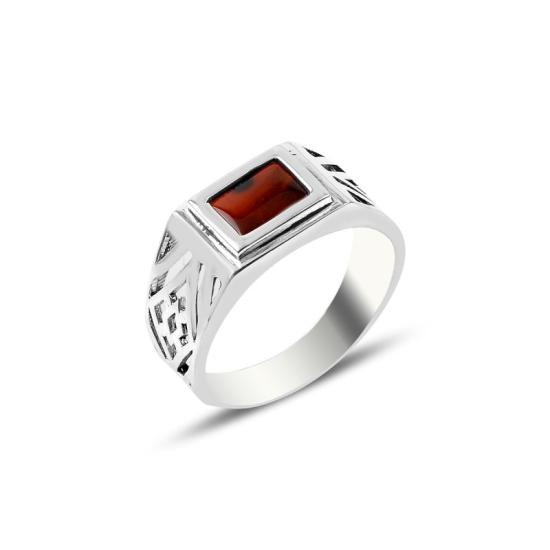 Wholesale Red Agate Men’s Ring