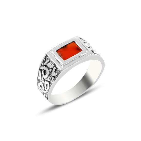 Wholesale Red Agate Men’s Ring