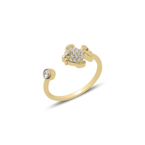 Wholesale CZ Adjustable Size Fish Ring