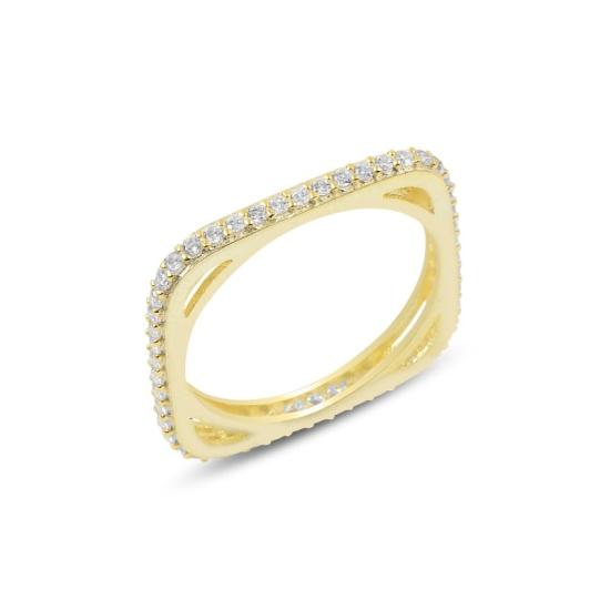 Wholesale Single Row CZ Square Eternity Ring