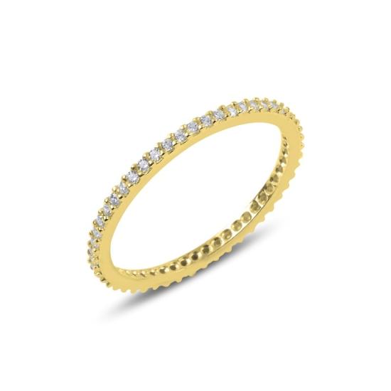 Wholesale Single Row CZ Thin Eternity Ring