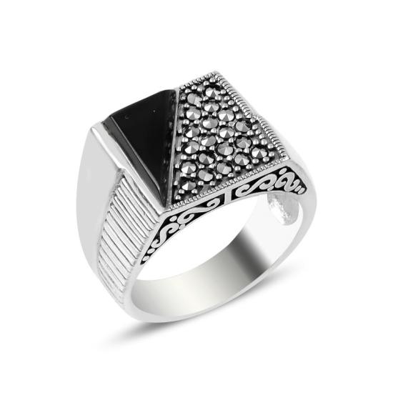 Wholesale Onyx & Marcasite Men’s Ring