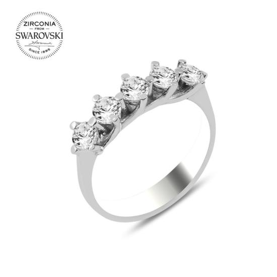 Wholesale Swarovski Zirconia Five Stone Ring