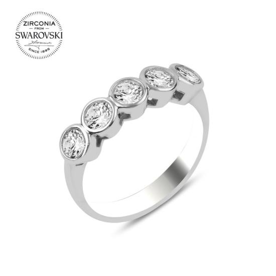 Wholesale Swarovski Zirconia Five Stone Ring